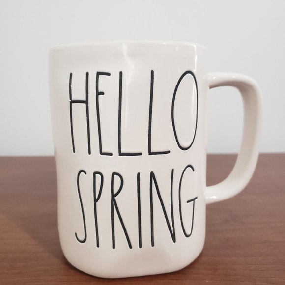 Rae Dunn Mug Hello Spring Coffee By Magenta Ceramic Artisan Collection Handmade - Picture 1 of 6